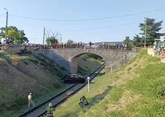 Porsche сделал кульбит на мосту в Феодосии